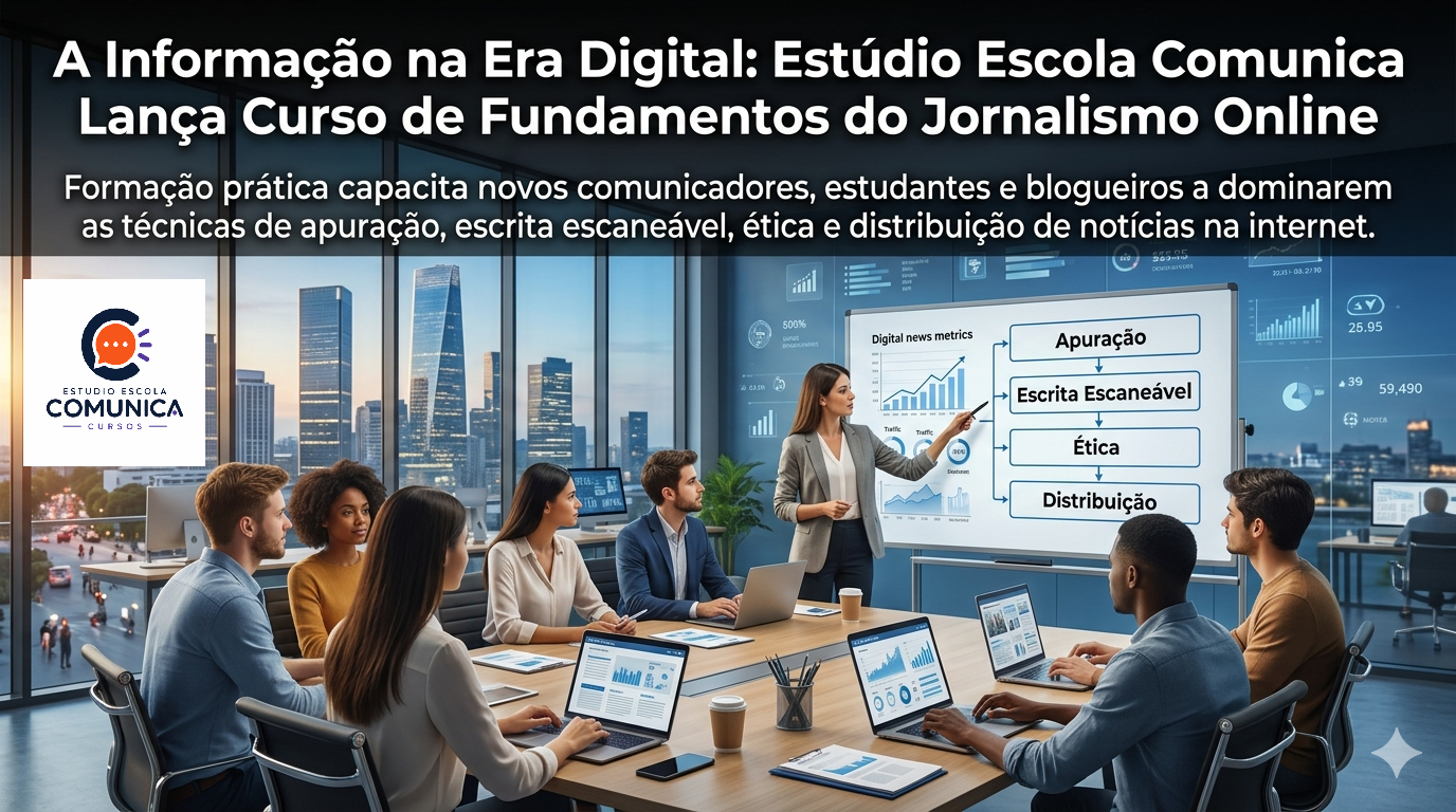 A Informação na Era Digital: Estúdio Escola Comunica Lança Curso de Fundamentos do Jornalismo Online