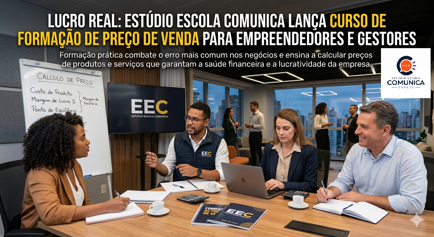 Lucro Real Estúdio Escola Comunica Lança Curso de Formação de Preço de Venda para Empreendedores e Gestores
