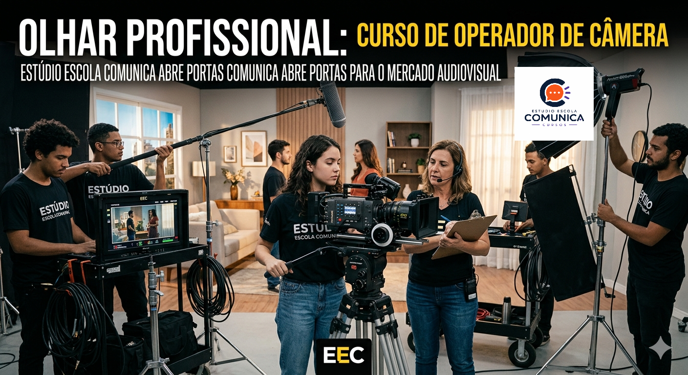 Olhar Profissional: Curso de Operador de Câmera do Estúdio Escola Comunica Abre Portas para o Mercado Audiovisual